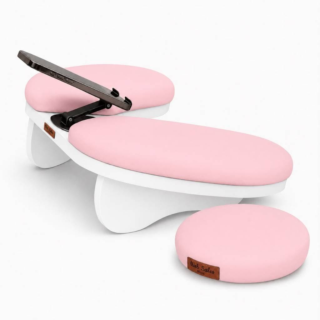 Apoio de Braço Mao para Manicure Nail Designer Delta Pro Com Suporte Celular integrado Ajustável + Apoio de Cotovelo