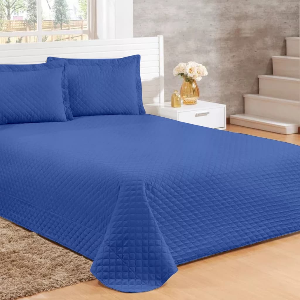 Colcha Cobre leito Casal, Enxoval 3 peças para Cama, Colchão padrão com porta travesseiro / Enxoval para Casamento