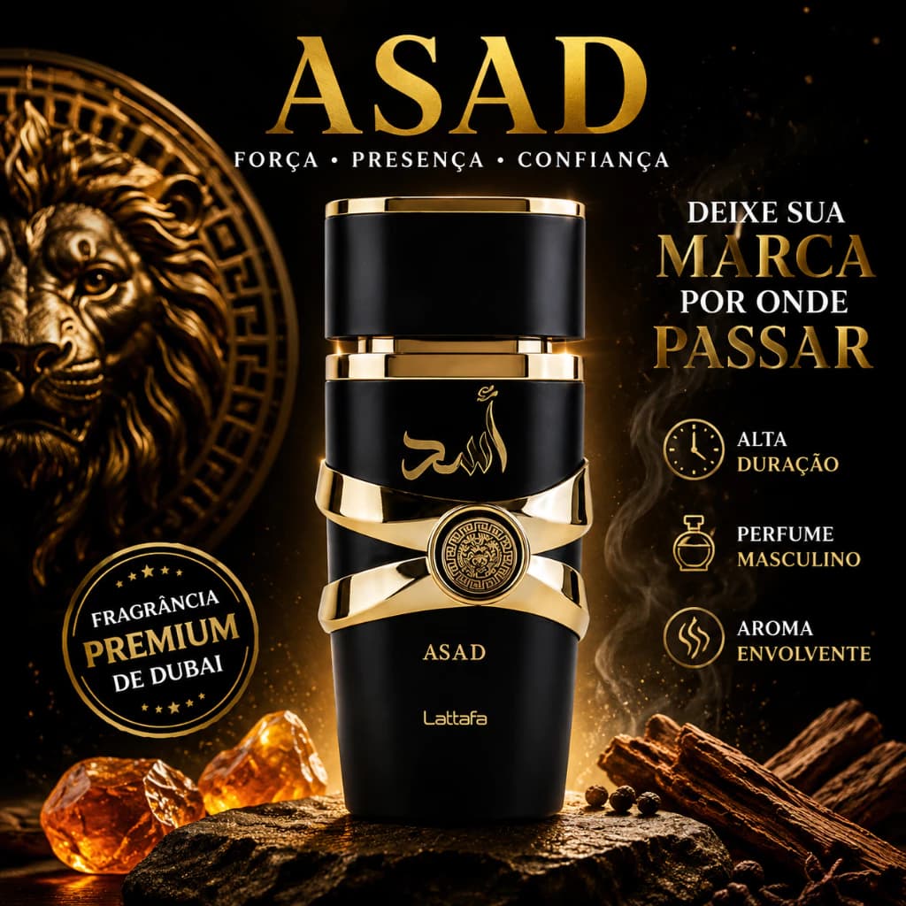 Asad Lattafa Men's Arabic Perfume 100ml EDP 100% Original – Sophisticated and Striking Gift