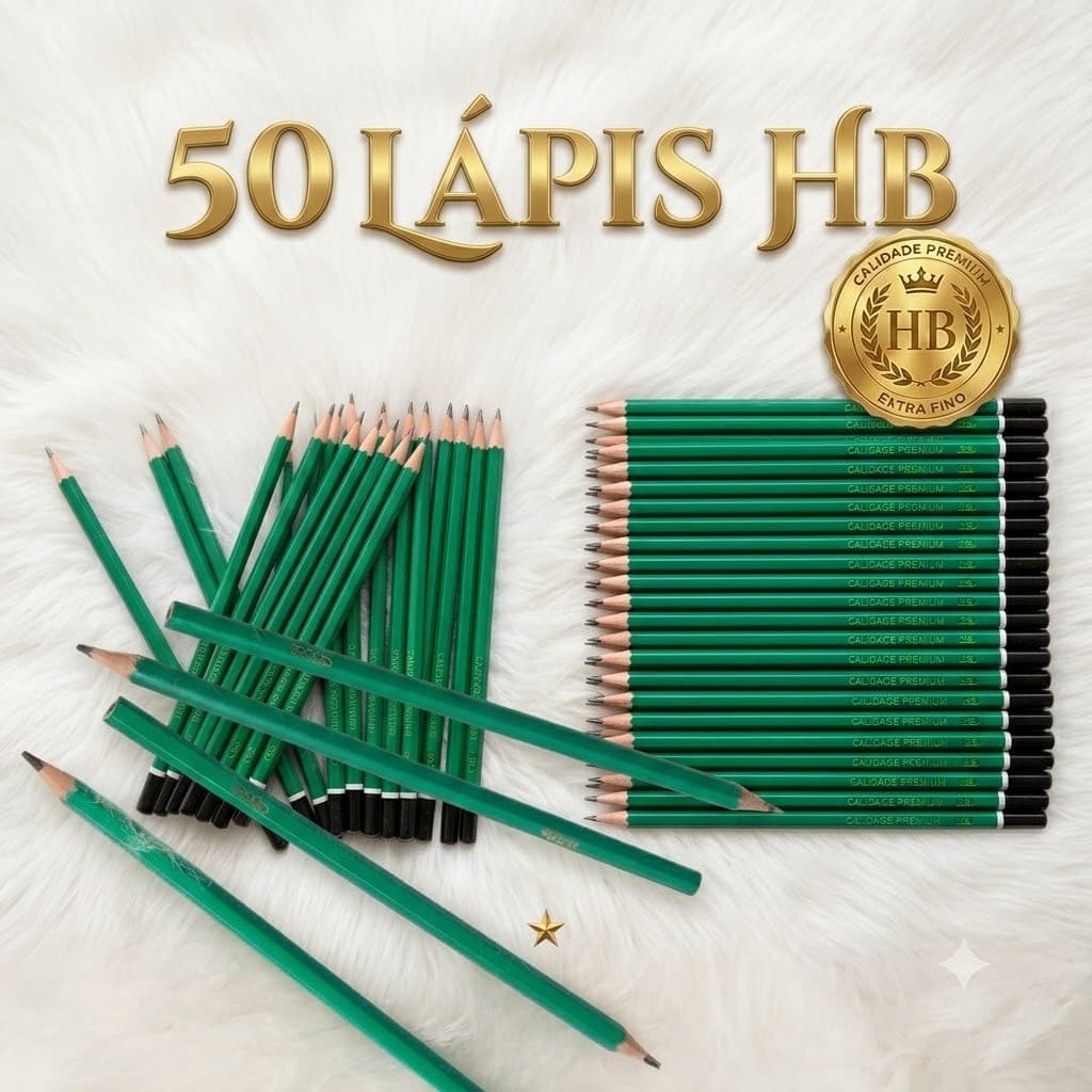 KIT 50 LAPIS PRETO HB ESCOLAR ESCRITA BOM E BARATO