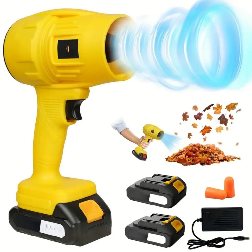 Soprador Com Lâminas de Turbina Para Fluxo de Ar,  Motor Potente de 2000W, Sem Fio Portátil.
