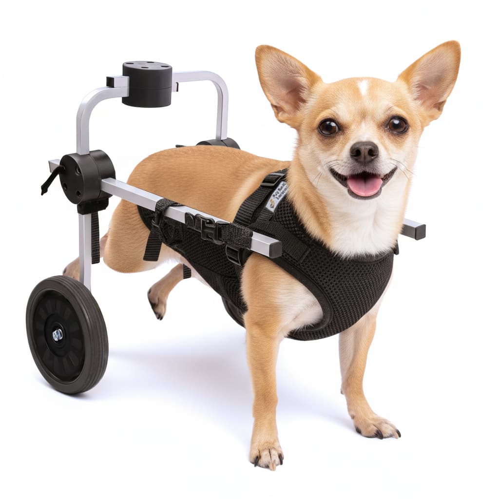 Cadeira 2 Rodas Colete Tamanho MICRO Cachorro Traseira Regulável Deficiente Paraplégico Idoso
