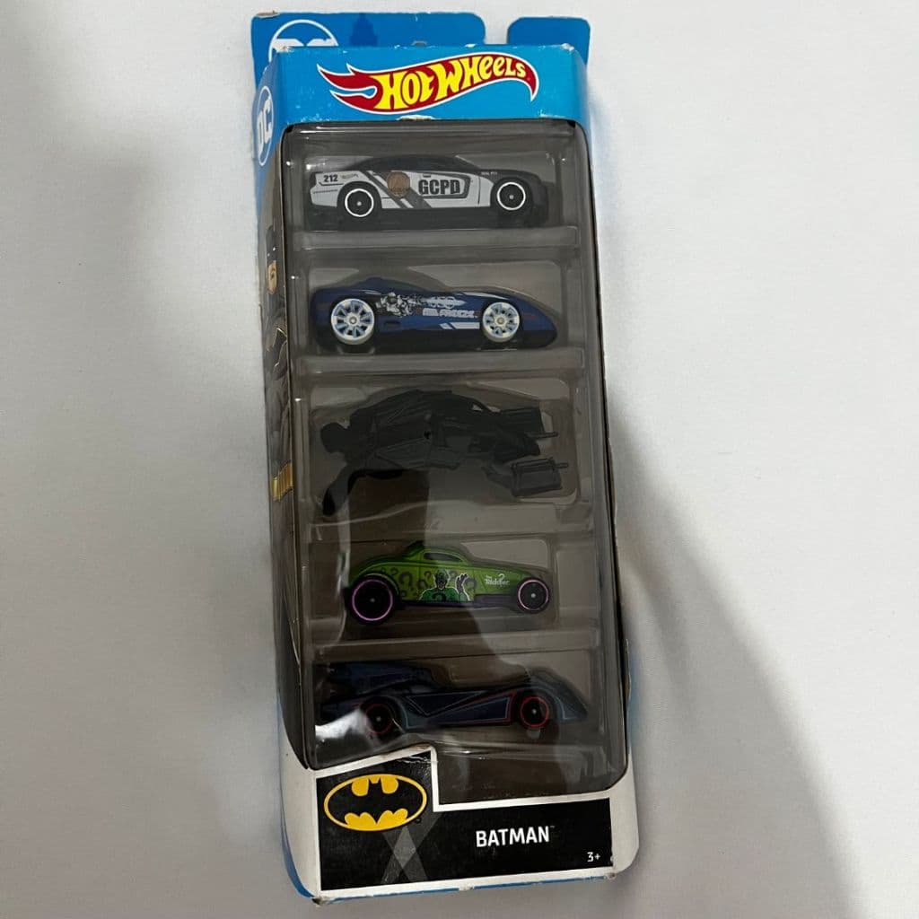 Carrinho Hot Wheels Batman Pack 5 - Mattel Miniaturas - Original - Coleção