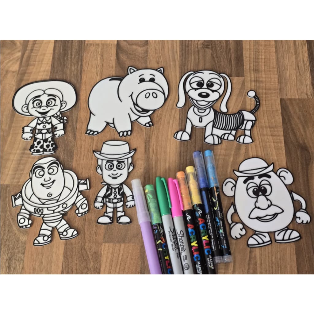 placas 3D para colorir toy strory
