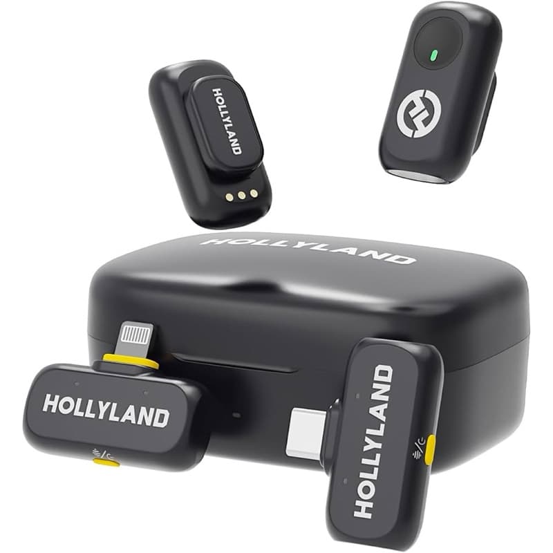 Microfone de Lapela sem fio Hollyland Lark A1 Versão Combo | Duo Usb Tipo-C | Mini Duo Tipo-C | Mini Duo Lightning