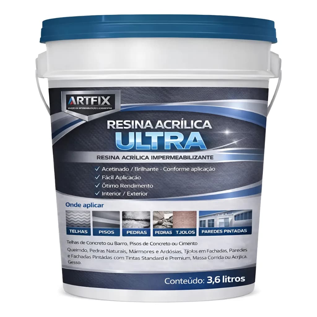 Resina Acrílica Multiuso Incolor 3,6L Seladora Alto Brilho