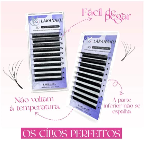 Cilios Lakanaku Fio a Fio W 5D 0,07D Lash