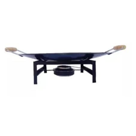 Kit Disco Chapa de Arado Aço Carbono 57 Cm + Fogareiro A Álcool