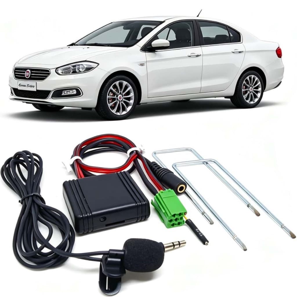 Bluetooth do som original Fiat Grand Siena audio som e chamadas