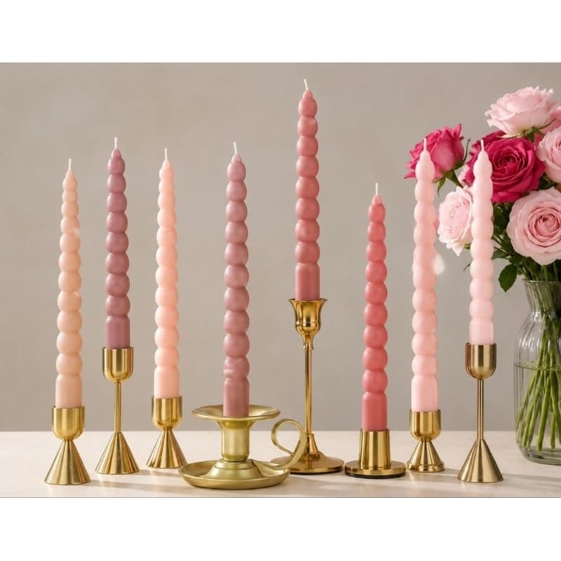 Kit velas aromática palito bolinhas 2 unidades castiçais