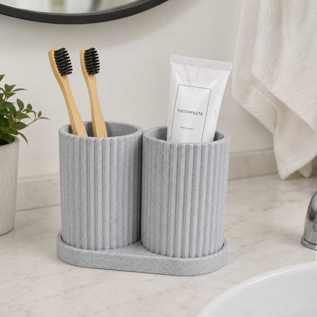PORTA ESCOVA E PASTA DE DENTES ORGANIZADOR BANHEIRO
