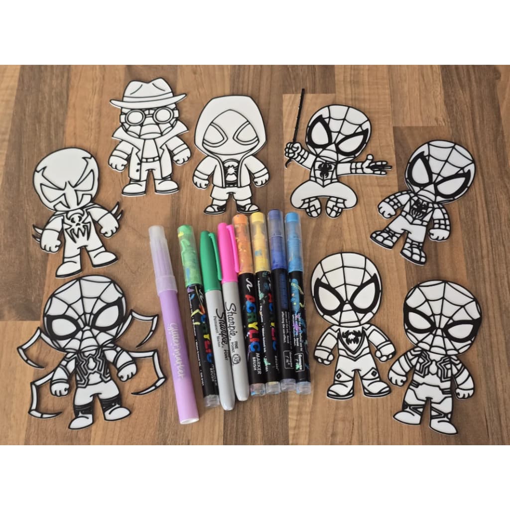 placas 3D para colorir homem aranha