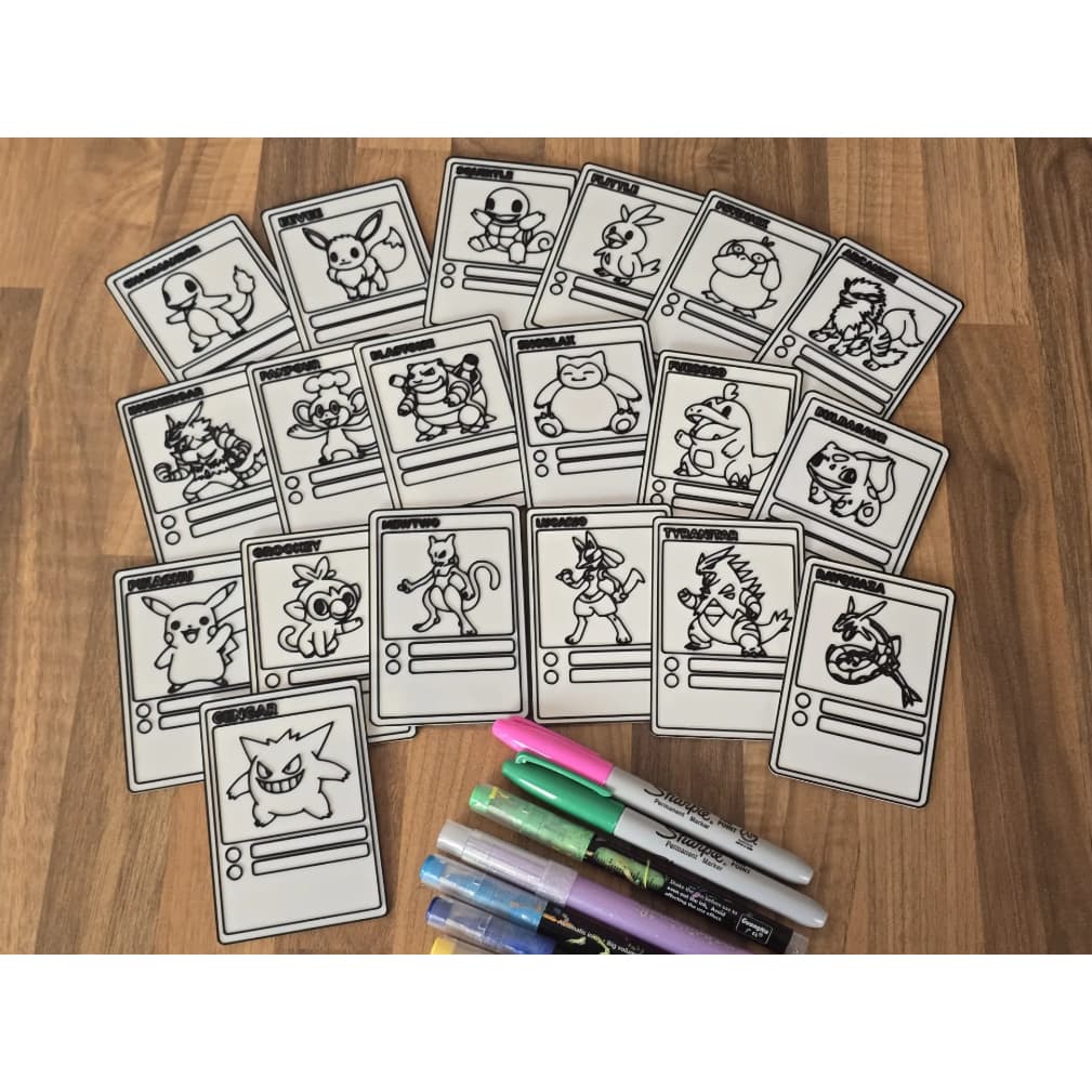 placas 3D para colorir pokemon