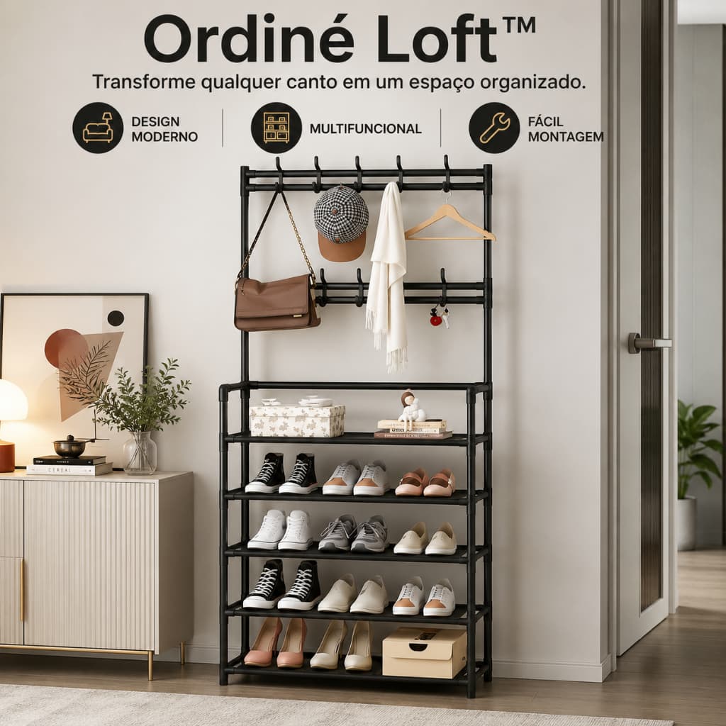 Organizador 5 Níveis para Sapatos Bolsas e Roupas Ordiné Loft™
