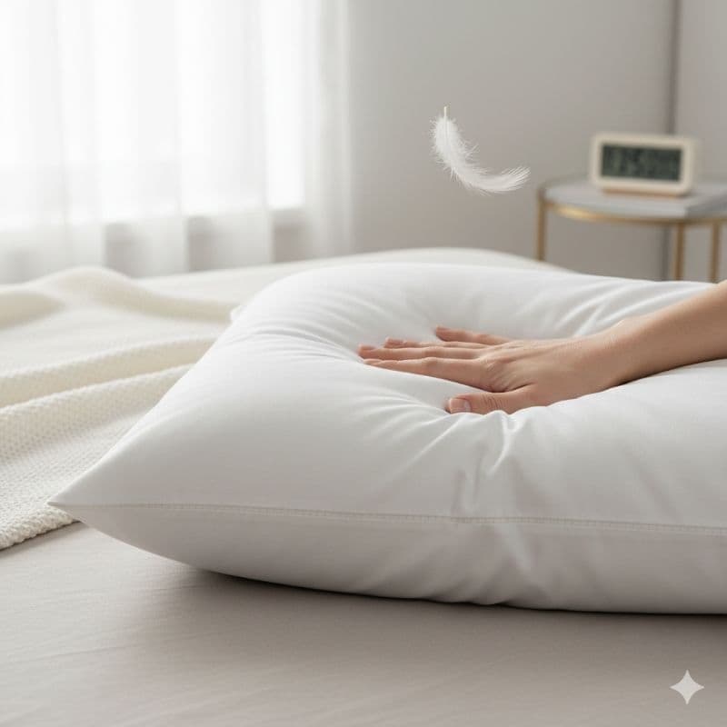 Travesseiro Dormir Bem Plumas Antiácaro Toque Suave e Macio Luxo Ergonômico Cheio 50x70cm Padrão.