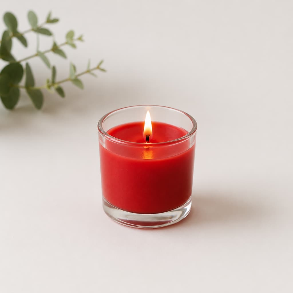 vela cera de côco aromatica maça vermelha 150ml