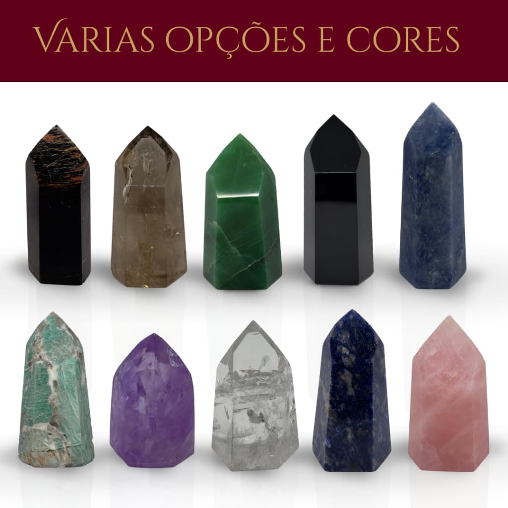 Ponta De Cristal Quartzo Várias Cores Pedra Polida Gerador Cristal Energético Decoração Meditação