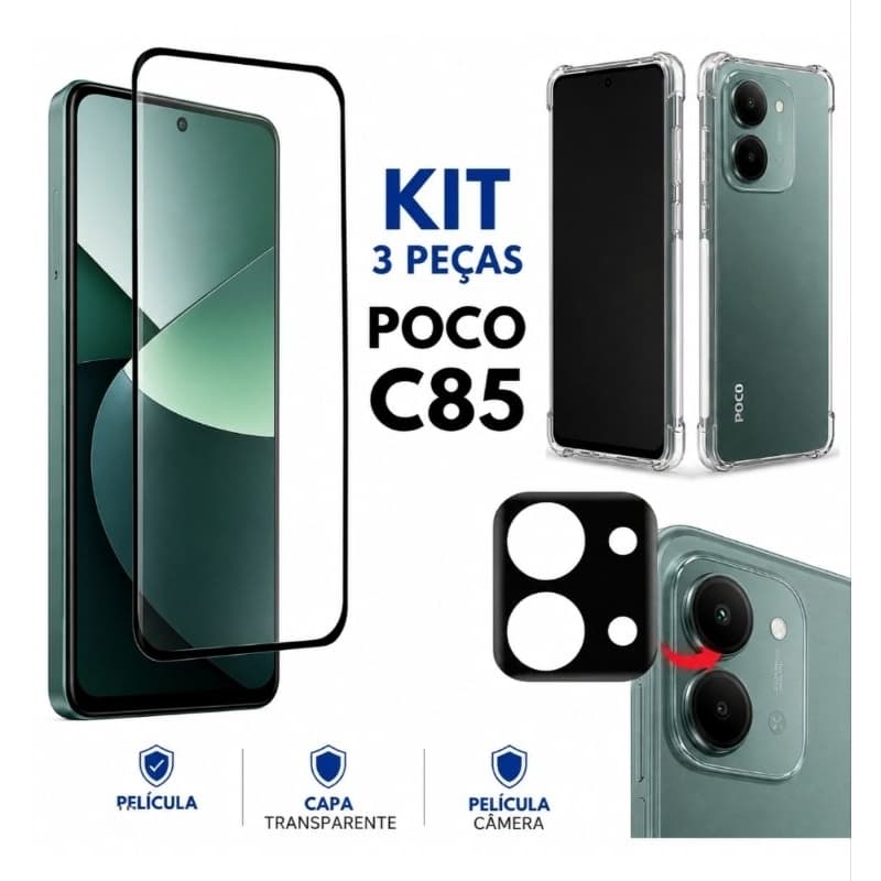 Película Privacidade Fosca - Película da Câmera- Capinha Anti Impacto para Poco C85