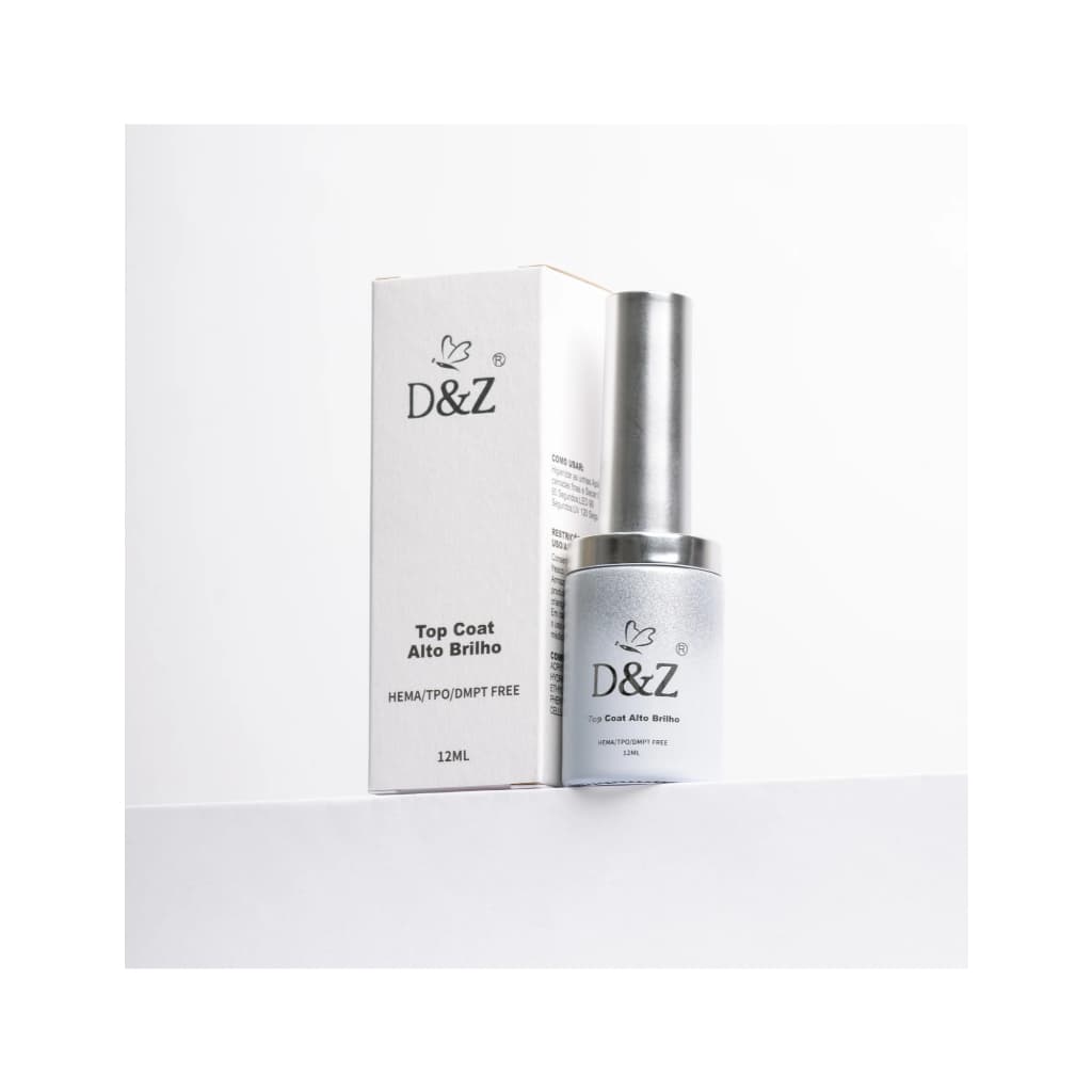 Top Coat Alto Brilho D&Z 12ml – Finalização Profissional com Brilho Espelhado