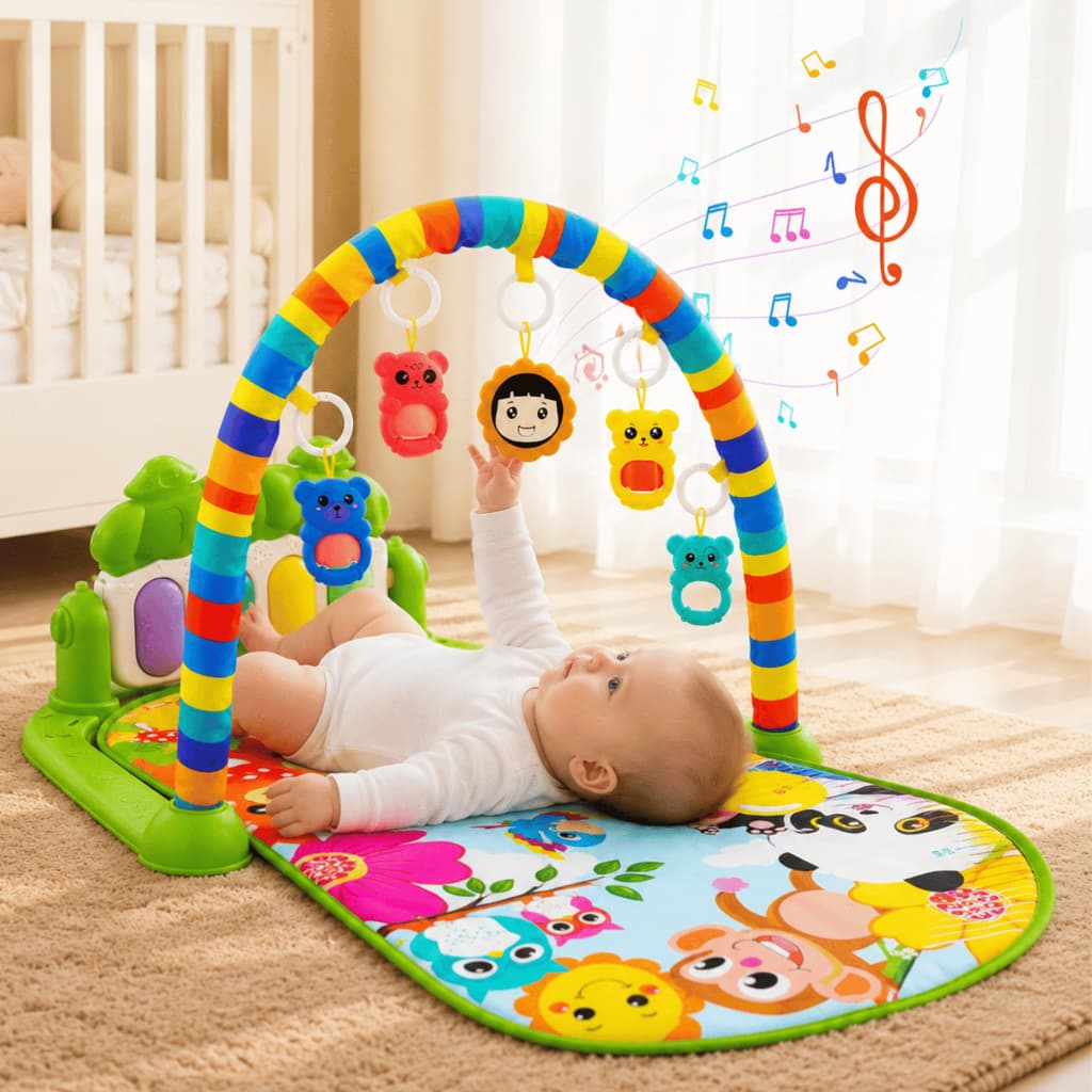 Brinquedo Educativo Bebê Tapete de Atividades com Piano Interativo