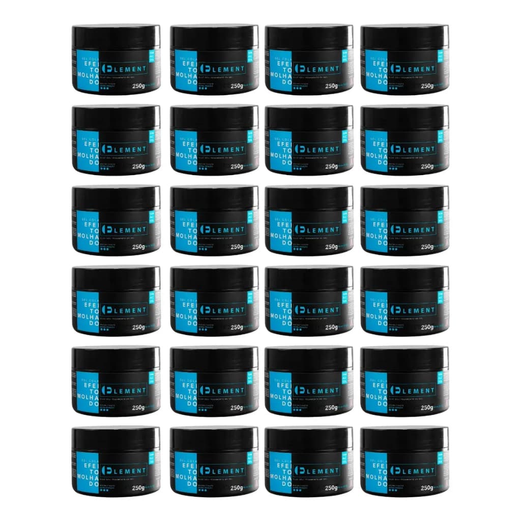 Kit 24 Gel Cola Incolor Element 250g Efeito Molhado