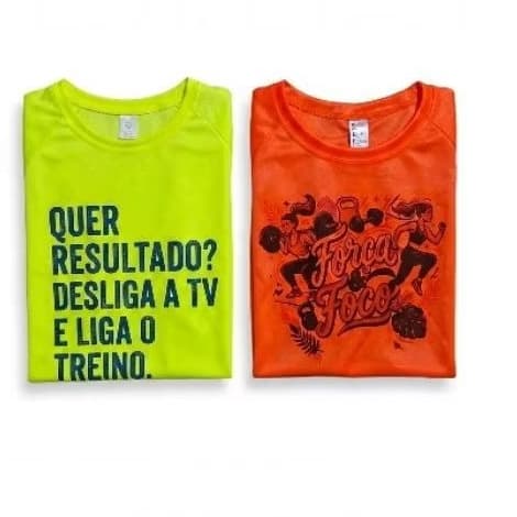 Kit 2 Blusas Femininas Dry Fit Academia G Personalizada E Lisa Treino