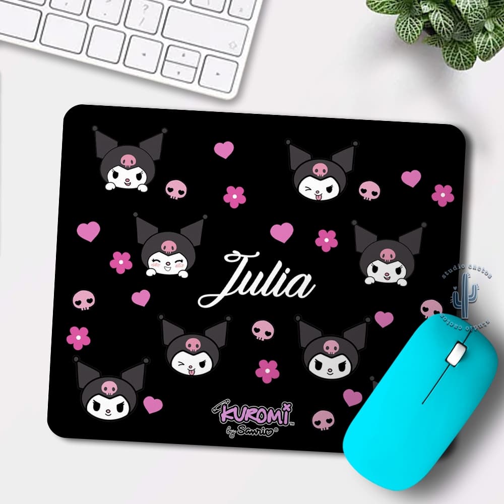 Mouse pad Kuromi Personalizado - Emborrachado - Sanrio - Hello Kitty