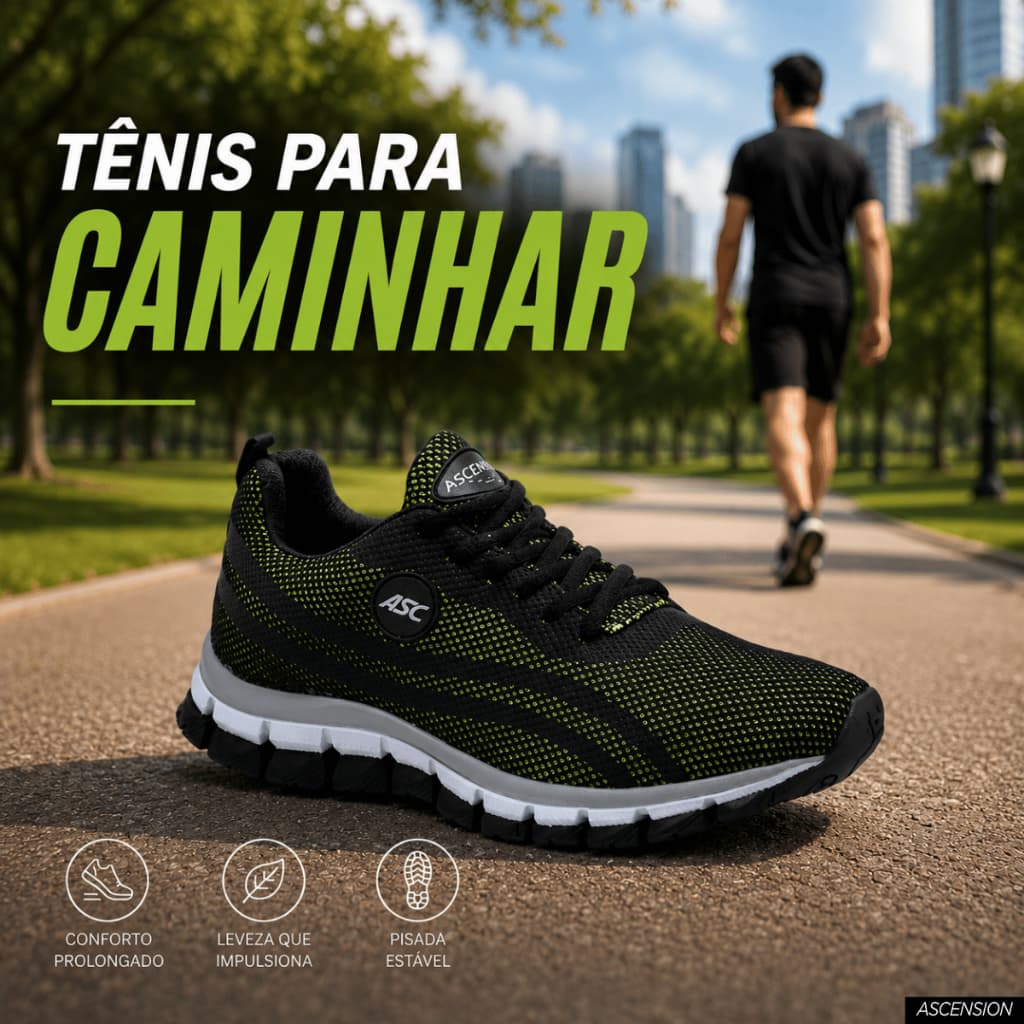 Tênis Masculino Tamanhos Grandes Especiais 45 ao 48 Para Caminhada Confortável Tecido Respirável