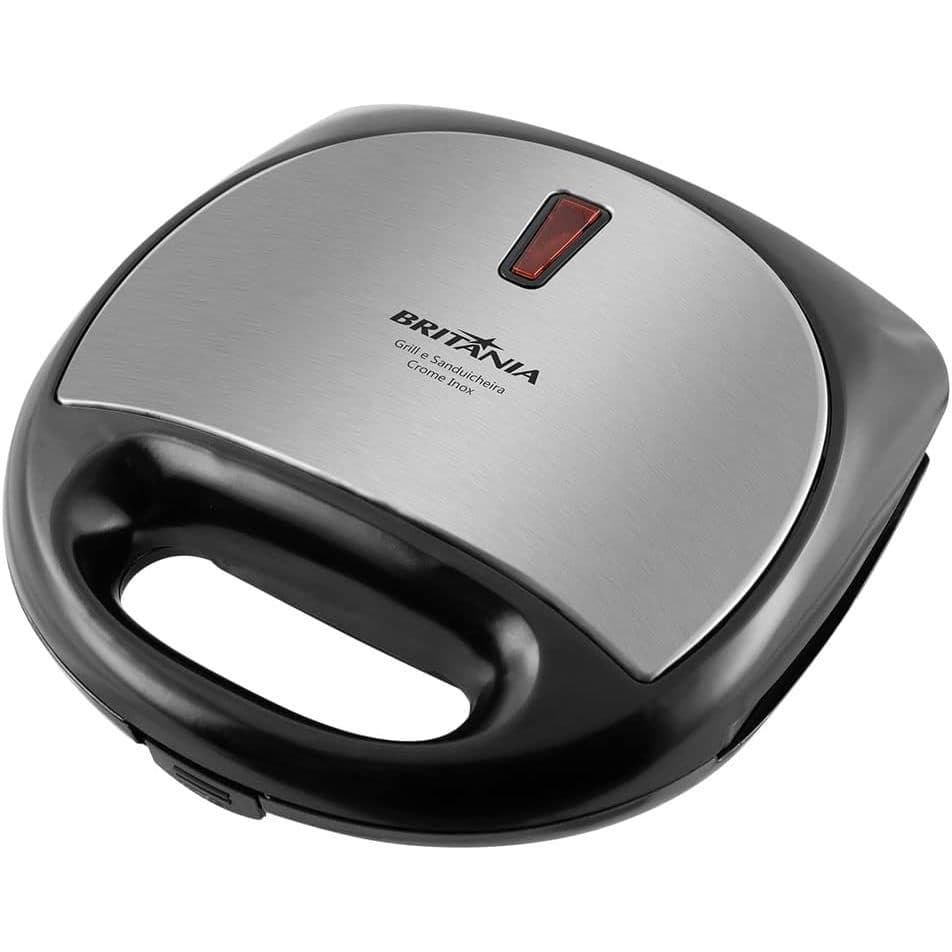 Grill e Sanduicheira Britânia Crome Inox 750W - 127V