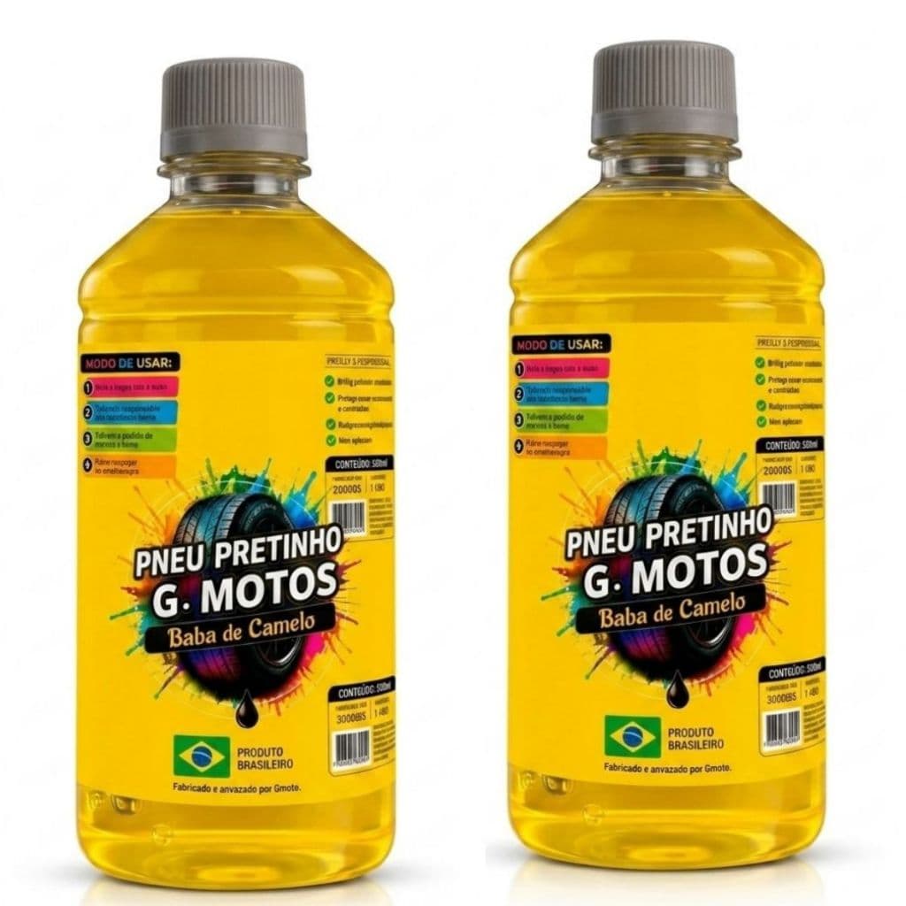 2 Pretinho Baba de Camelo Automotivo Concentrado Carro Moto 500m EFEITO BRILHO MOLHADO