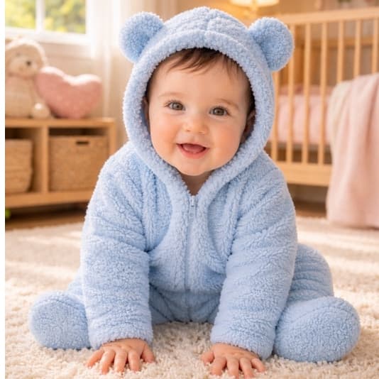 MacacãoOvelhinhaAzulFofura    macacão bebê ovelhinha azul *