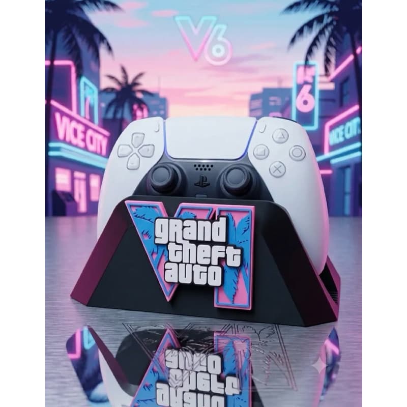 Base Suporte PS5 | Design Exclusivo GTA VI - Perfeito para seu Setup