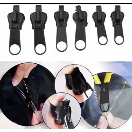 Kit Reparo de Zíper Universal – Substitui Cursor Danificado em Roupas, Bolsas e Mochilas