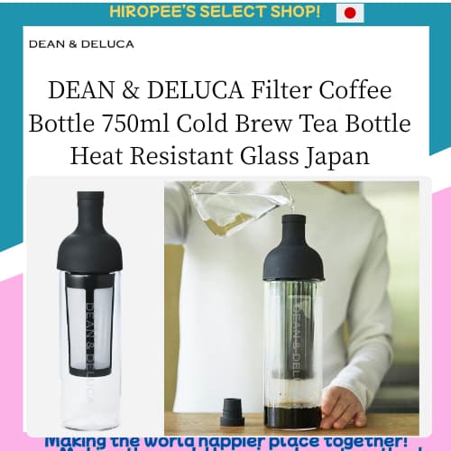 DEAN & DELUCA Filter Coffee Bottle 750ml Cold Brew Tea Bottle Heat Resistant Glass Japan