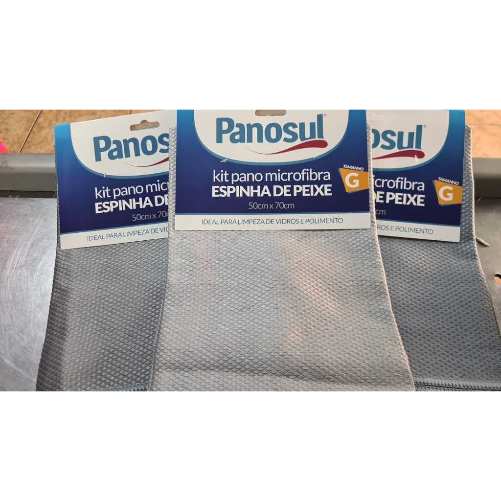 kit 3 Panos Microfibra Escama de Peixe 50x70cm sortido