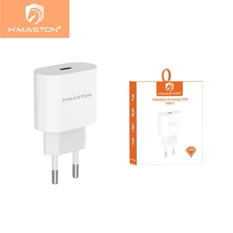 H'maston CB-17 Carregador Turbo PD30w  Fonte 3A Carregar Celular Portátil Com Cabo Tipo-c Lighting