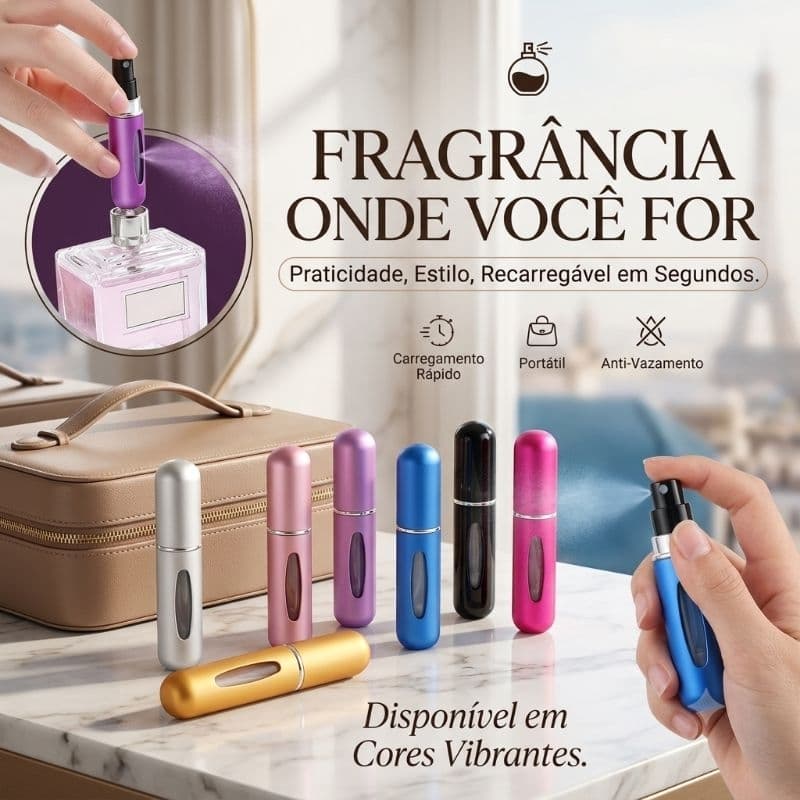 ​🌟 Porta Perfume de bolso Recarregável, Mini Frasco Spray 5ml