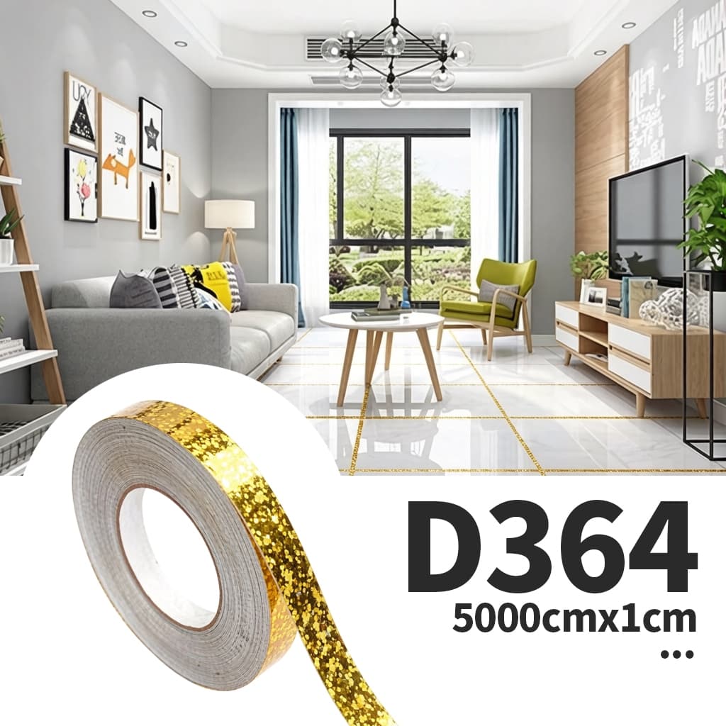 Fita Adesiva 50M para Decoração, Gap de Piso, Teto, Decalque de Parede