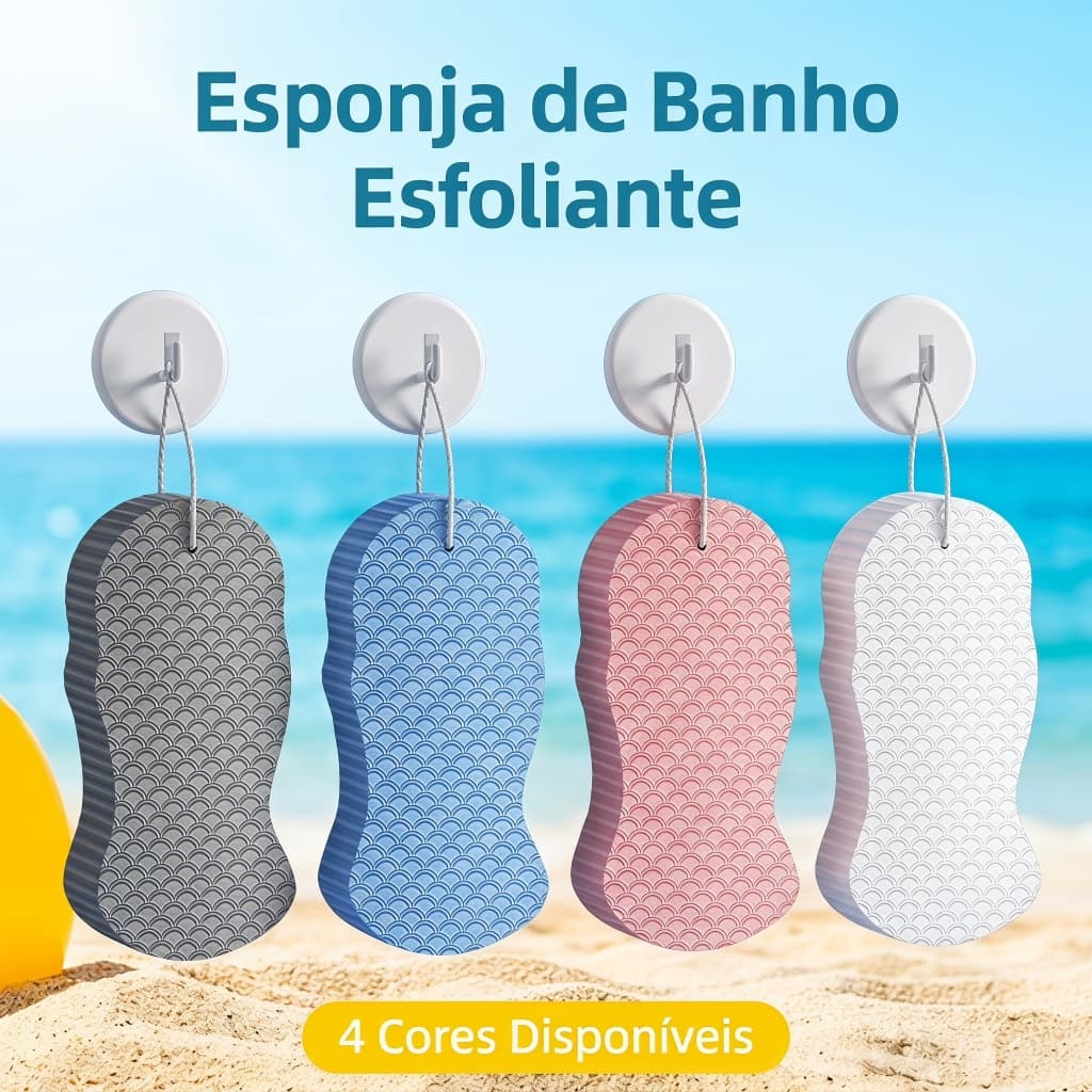 Esponja Corporal Suave Esfoliante Banho Diário Elimina Células Velhas e Pele Ressecada