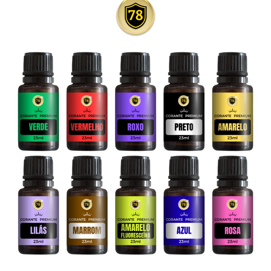 10 Corantes 23ml Premium Cosmético Sabonete ( LINHA PREMIUM )