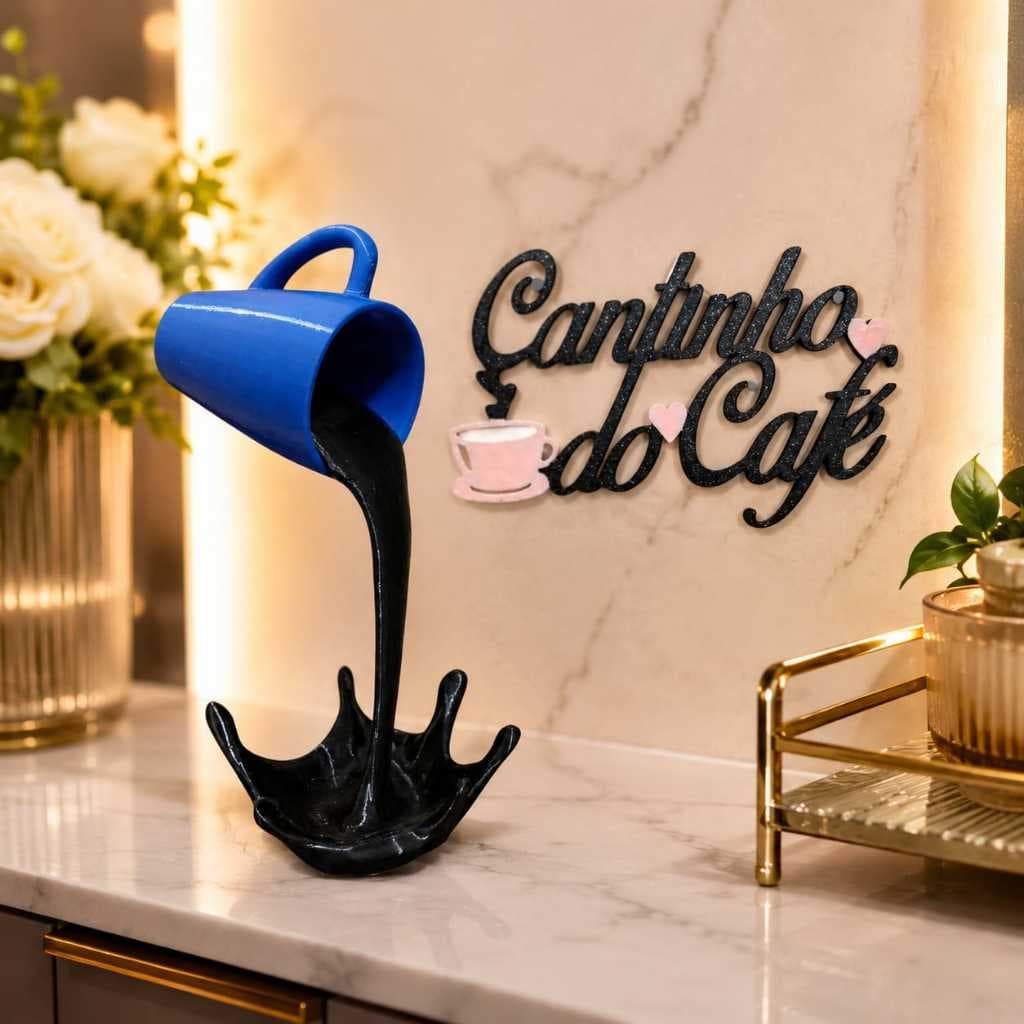 Enfeite Cantinho do Café - Xícara Decorativa Moderna