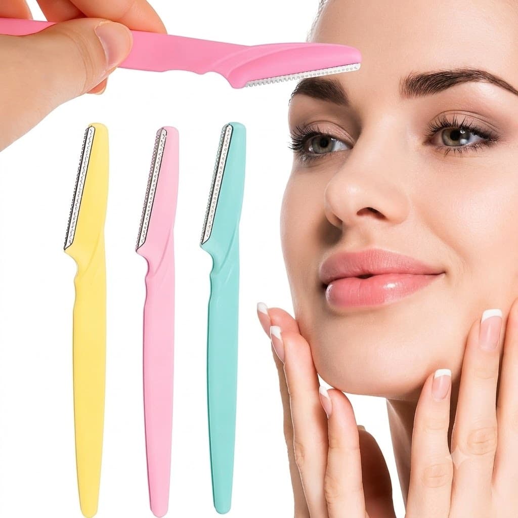 Kit Com 3 Navalhas Para Pelos Faciais E Sobrancelha