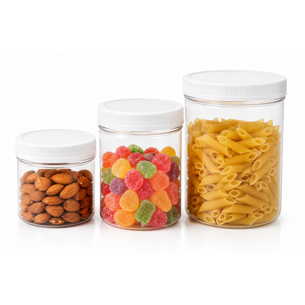 Kit 10 Potes Multiuso Transparente Tampa Rosca 170ml 250ml 550ml Organizador