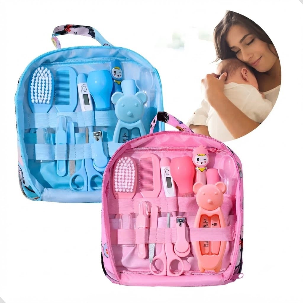 Kit de Higiene para Bebê 13 pcs/set Recém-nascido Crianças Unhas Cabelo Cuidados com a Saúde Termômetro Escova Banho