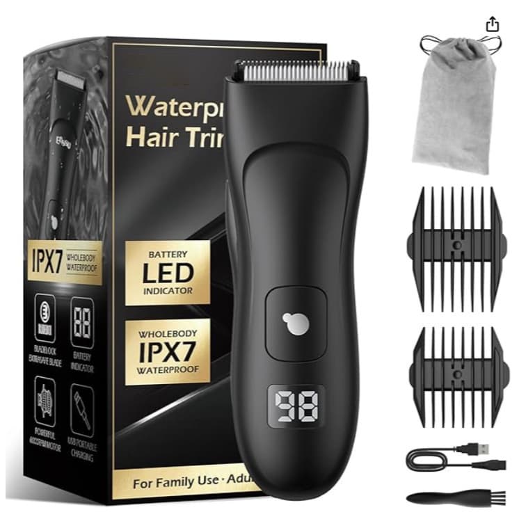 Aparador Elétrico para Pelos Íntimos – Removedor de Pêlos Masculino e Feminino