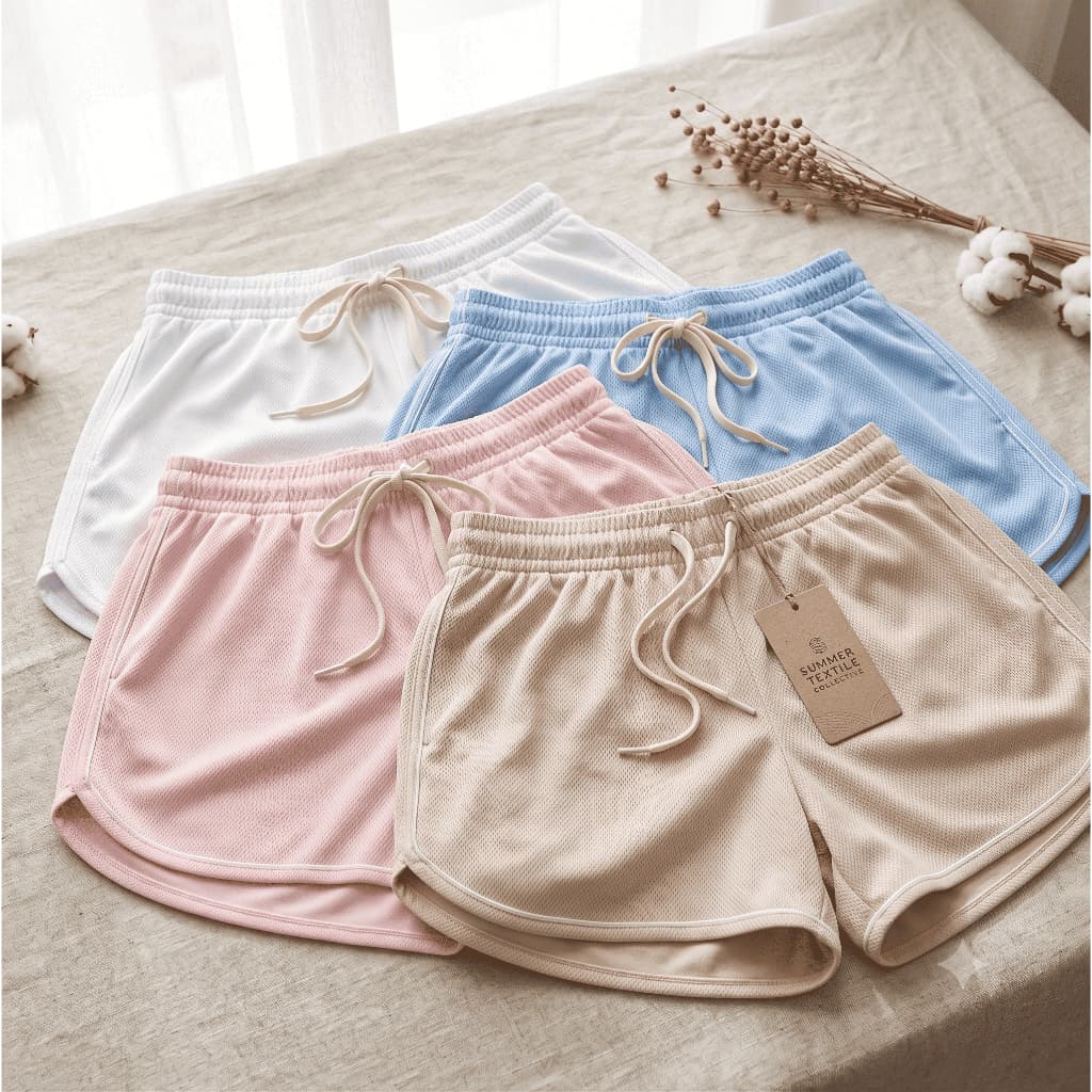 Kit 3 shorts Tactel Com Elastano Feminino short Piscina Praia Academia e Dia a Dia Verão
