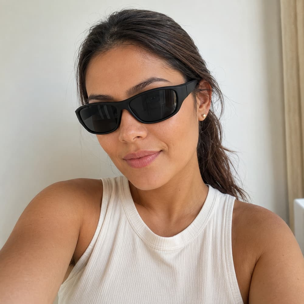 Óculos de Sol Polarizado UV400 Masculino Feminino Esportivo Preto para Pesca Direção e Praia