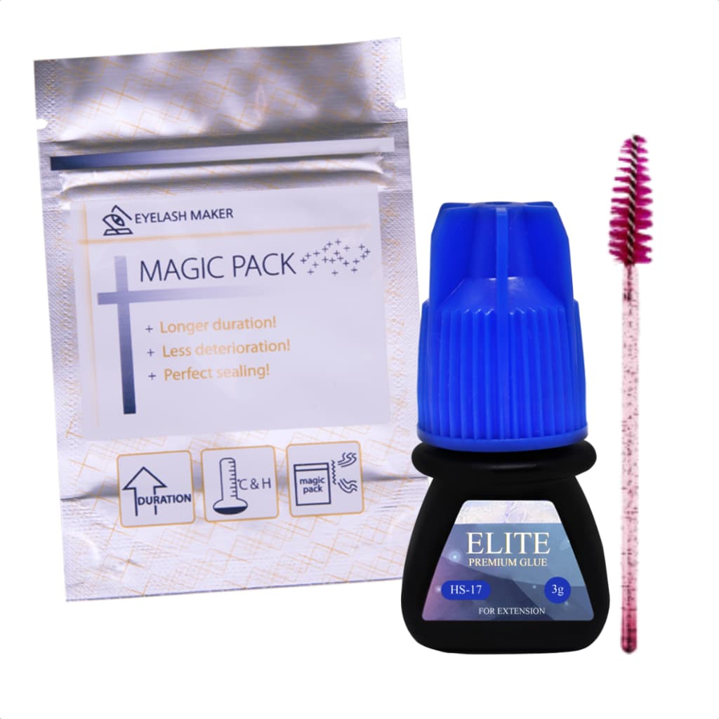 Cola para Extensão de Cílios Elite HS17 3ml Preta Alta Umidade para Lash Designer