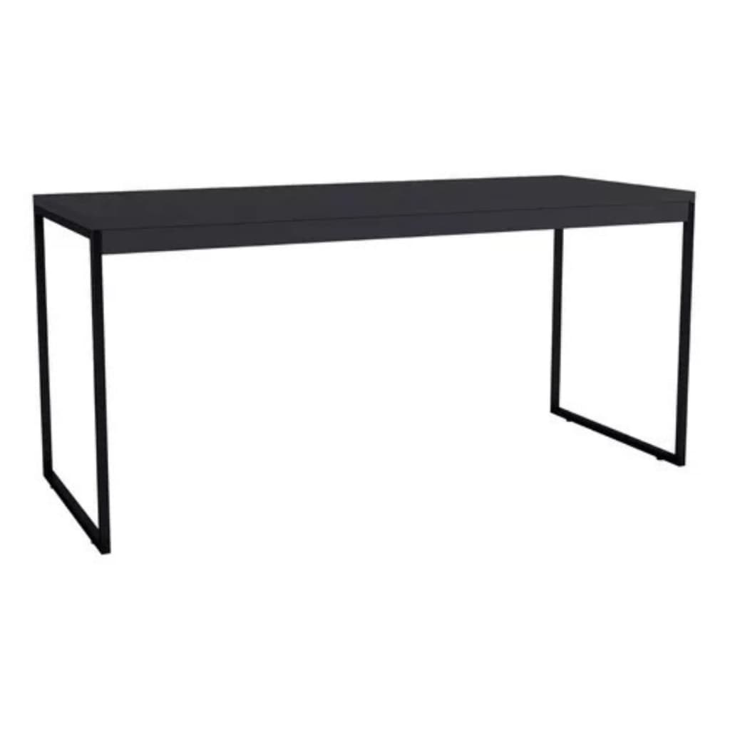 Mesa Escrivaninha Industrial 90cm Home Office Para Escritorio Cor Preta