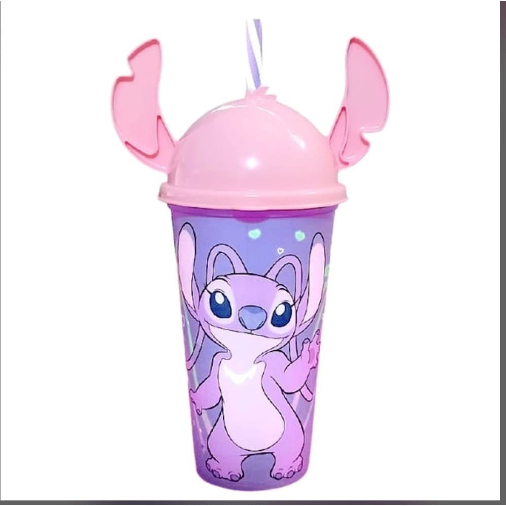 Garrafa Copo Infantil Menina 500ml Canudo Garrafinha Escolar Fofa
